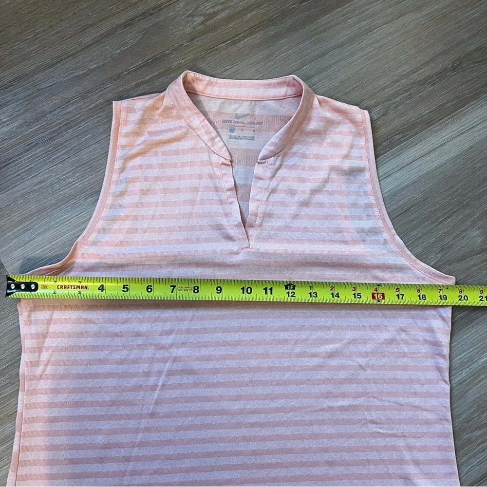 Nike Zone Cooling Sleeveless Golf Top Pink Stripe Women’s L